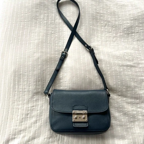 Miu Miu | Bags | Miu Miu Madras Leather Crossbody | Poshmark